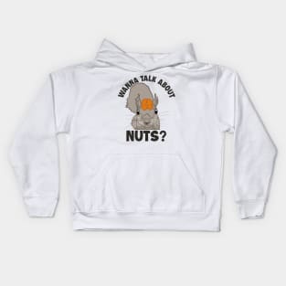 Wanna Talk About Nuts Eastern Gray Japanese Fox Squirrel Kids Hoodie